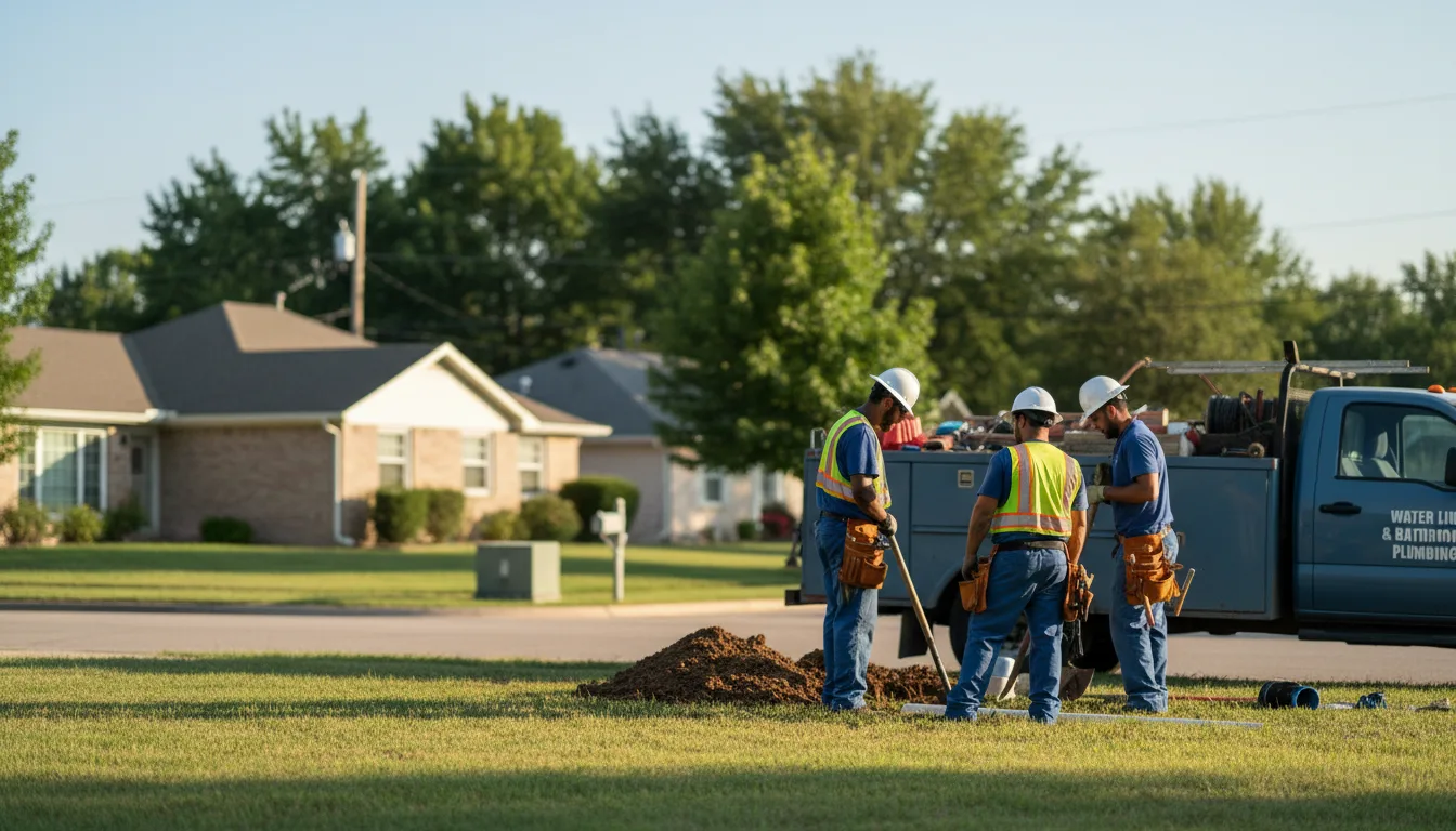 Residential water line and bathroom plumbing service in Rock Cave, WV